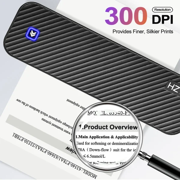 Second image of Inkless Portable A4 Thermal Printer Bluetooth PDF Excel Word Document Printing Machine Paper Roll For Office Work Home School