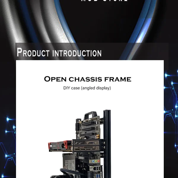 Second image of DIY Computer Open Frame,Vertical ATX/ ITX / MATX Gamer Cabinet Aluminum,Modding Desktop Gaming PC Case Water Air Cooler