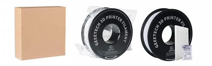 Geeetech 3d printer Filament PLA PETG Plastic 1kg 1.75mm,Tangle-Free, 3d printing wire materials, black, white, vacuum packaging