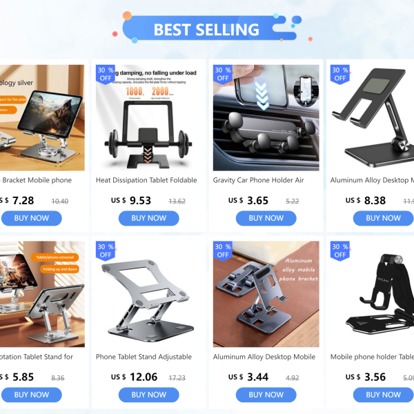 360° Rotation Tablet Stand for iPad, Adjustable Foldable Tablet Holder,Aluminum Phone Stand Compatible with iPad Pro/ Air/ Mini