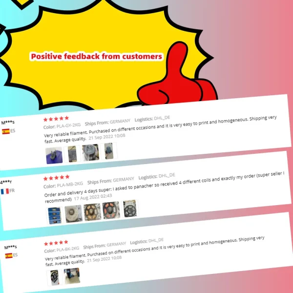 Second image of JAYO 3D Printer PLA Classic Filament 1.75mm+/-0.02mm 300-600mm/s Print Range High Flow Speedy PLA 3D Printer Filament for 3D