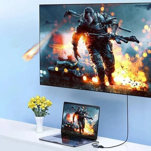 Second image of 3 in 1 Usb Hub USB C to HDMI-compatible Splitter HUB Type-c to HDMI-compatible USB3.0 Docking Station For Macbook Air Converter