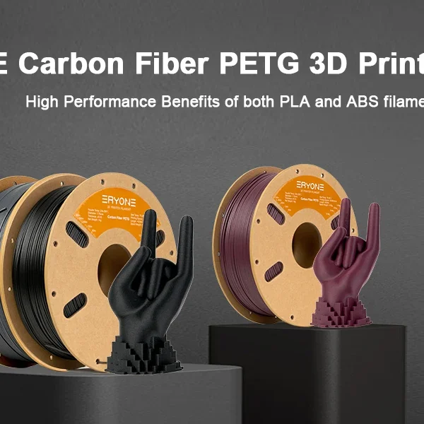 ERYONE 1/5/10KG PETG Carbon Fiber Premium Filament 3D Print,Multicolor Available,Diameter:1.75mm,petg-cf filament,1KG/Spool
