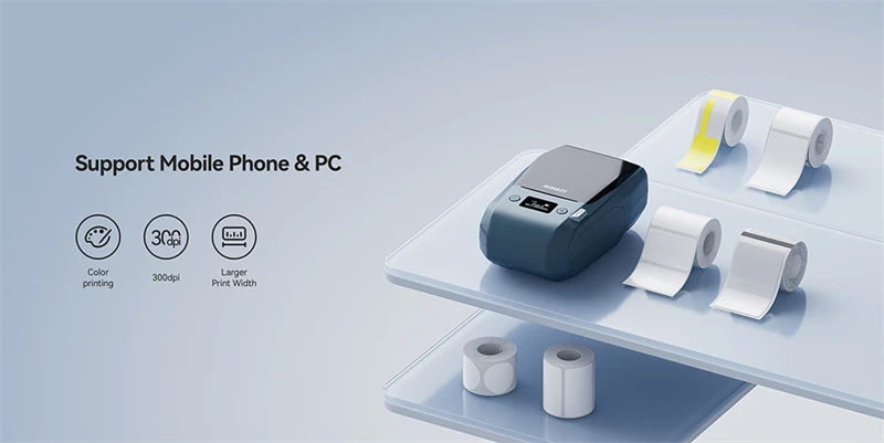 Second image of Niimbot M2 Portable Thermal Transfer Label Printer Multi-function Sticker Label Maker Machine for Office Clothes Tag Power Cable