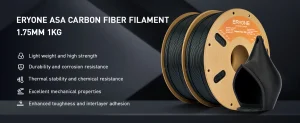 ERYONE ASA Carbon Fiber 1/3/5/10KG Premium Filament 1.75mm 3D Print, Multicolor Available,asa carbon fiber big sale,1KG /Spool