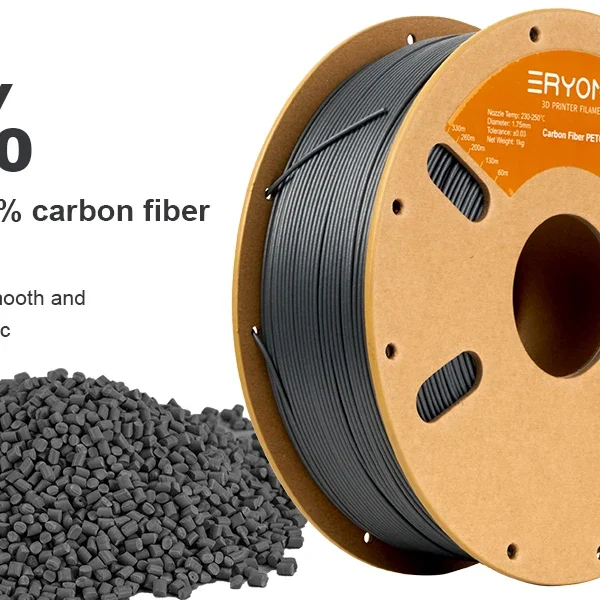 Second image of ERYONE 1/5/10KG PETG Carbon Fiber Premium Filament 3D Print,Multicolor Available,Diameter:1.75mm,petg-cf filament,1KG/Spool
