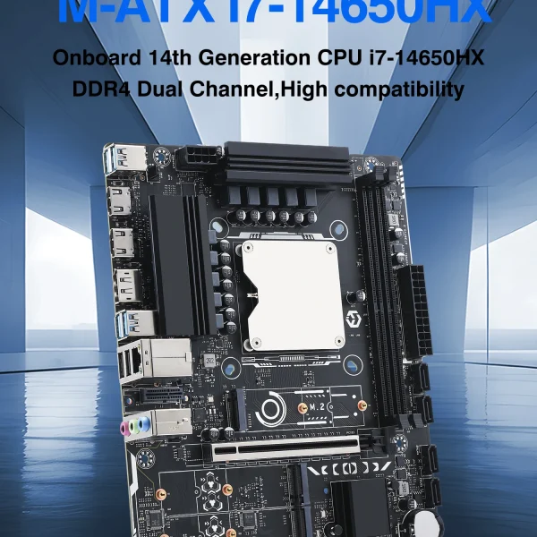 ERYING DIY Gaming Computer Motherboard Kit CPU Core i7 14650HX 16C24T DDR4 Dual NVME M.2 PCIEX16 4.0 Desktop Gamer PC