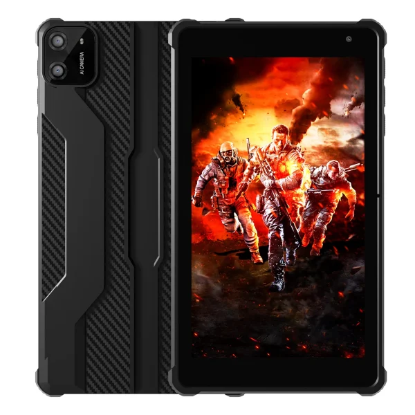 Second image of PRITOM Tablet 7" Android 14 Tablets, 8GB RAM(3+5GB Expand) 64GB ROM, A523 Octa-Core Processor, 5G WiFi+WiFi6, Dual Camera,Black