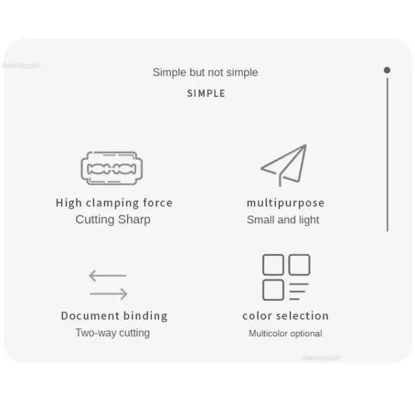 Second image of Plastic Base Paper Trimmer Portable A4 Paper Cutting Machine Photo Cutter Scrapbook Blade Home Office Art Crafts Tools