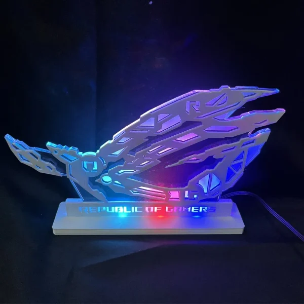 ARGB Desktop Computer Figure Acrylic,DIY Gaming Cabinet Decorative ROG Ornaments Lighting 5V 3PIN AURA SYNC