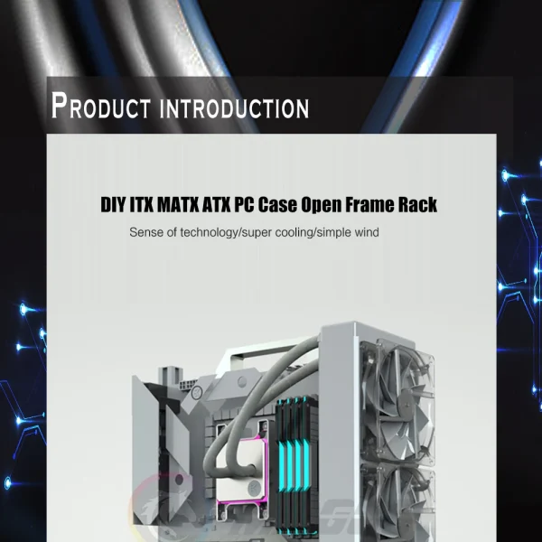 Second image of DIY Gamer Cabinet ITX MATX ATX Chassis,Computer Case Open Case Study,MOD Water Cooling Desktop Gaming PC Cabinet