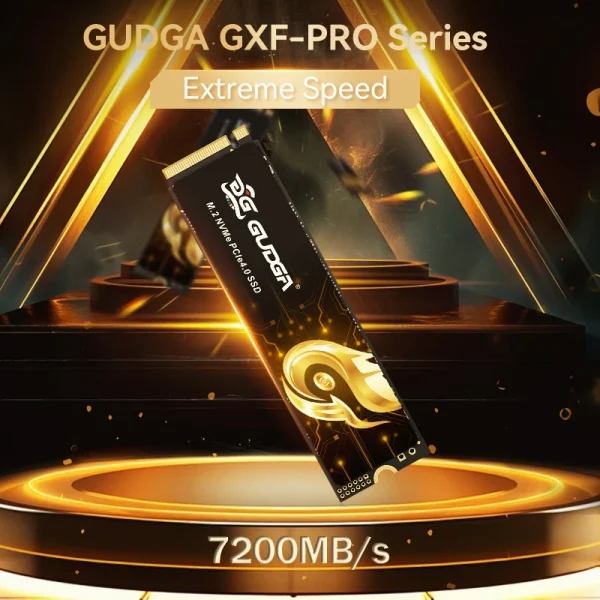 Second image of GUDGA SSD PCIe Gen4.0x4 NVMe 1.4 Internal Solid State Hard Drive With Heatsink For PS5 & DIY Gaming Computers