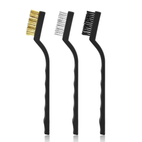 3D Printer Nozzle Cleaning Brushes Brass/ Nylon/ Steel Extruder Hotend Nozzles Cleaner Derusting Brush Set 12cm 3PCS
