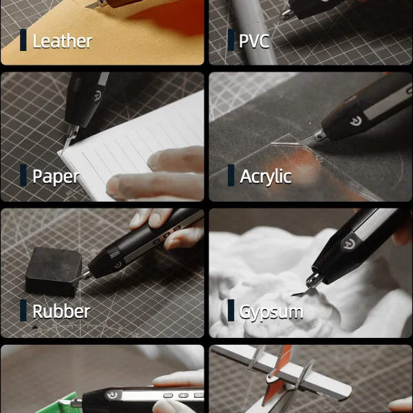 Second image of Hanboost C1 30W Ultrasonic Cutter Knife 40kHz Wireless Handheld Tool for 3D Print Deburring DIY Cutting with Replaceable Blade