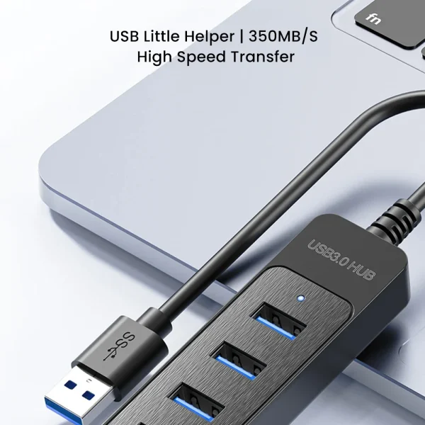 USB 3.0 Power Adapter 4 Port Multi USB Splitter Hub USB Hub 2.0 Type C Hub Multi Extender Accessories