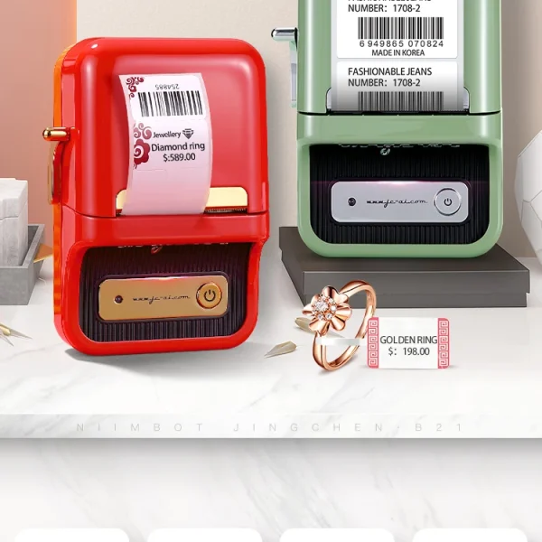 Niimbot B21 Mini Portable Thermal Label Printer Mini Adhesive Sticker Printers for Home Office  For Mobile Phone NEW