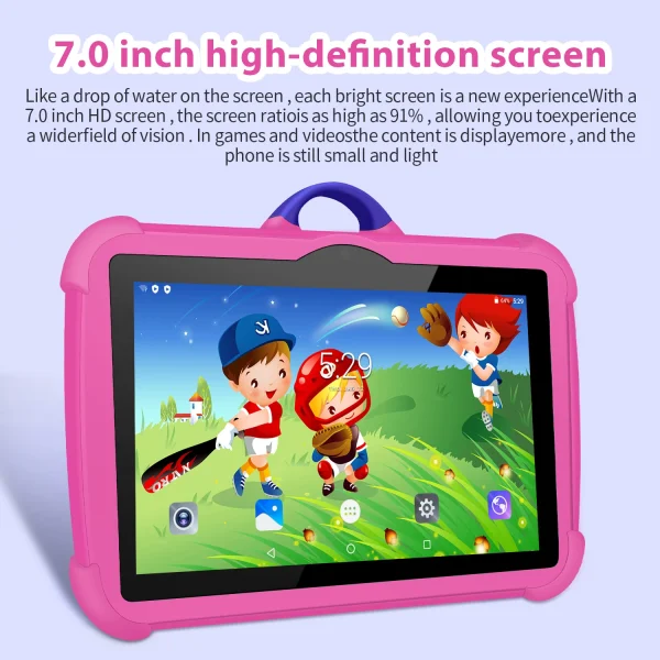 Second image of New Cartoon Pattern Kids Tablet 7 Inch Quad Core 4GB RAM 64GB ROM Android Learning Education Games Tablets Children's Gifts