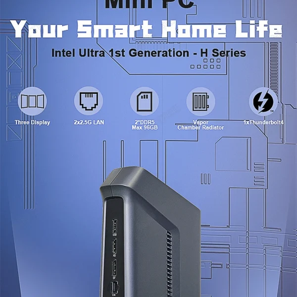 Intel Core Ultra7 155H/165H Mini PC 32GB DDR5 1TB NVME Windows11 Mini Gaming PC Arc graphics Desktop Mini Computer Thunderbolt 4