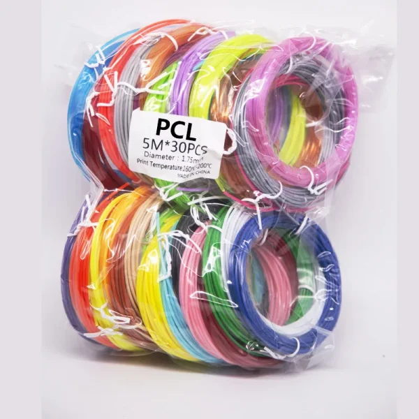 Second image of PCL low-temperature 3D printing pen special filament, diameter 1.75 mm, 10, 20,30 colors do not repeat. Low temperature safe