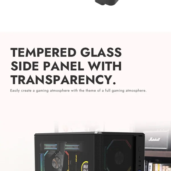 Second image of Darkflash DB330M MESH PC Computer Case Gabinete Gamer USB 3.0 Support 240 Water Cooling Mini Matx ITX Diy Gaming Computer Case