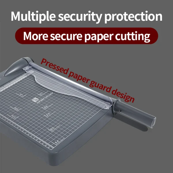 Second image of JIELISI Mini Paper Trimmer Guillotine Cutter A4 Cut Length Desktop Paper Cutting Machine with Security Cutter Head