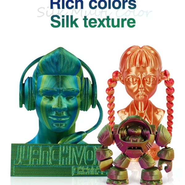 200G TPU Tricolor PLA dual color Silk pla 3D Printer Filament 3D Printing Plastic Material 1.75mm Spool No Bubble Multicolor