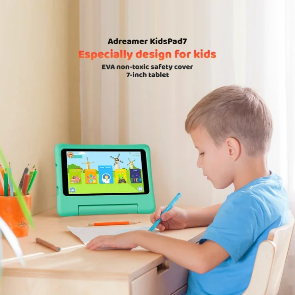 7-Inch Kids Tablet Adreamer KidsPad7 3GB 32GB with Kids Education Software For Children Studying Kids-proof Case GPS Location