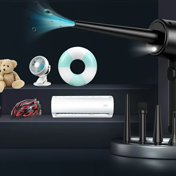 WirelessUSBRechargeable Air Duster - Powerful Compressed Air Blower，Applicable to Computers、Keyboard、Sofa and Car