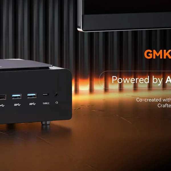 GMKtec K12 Gaming Mini PC AMD Ryzen 7 H 255(Upgraded 8745HS) Windows 11 Pro Desktop Mini Computers Barebone WiFi 6E/BT5.2, USB-C