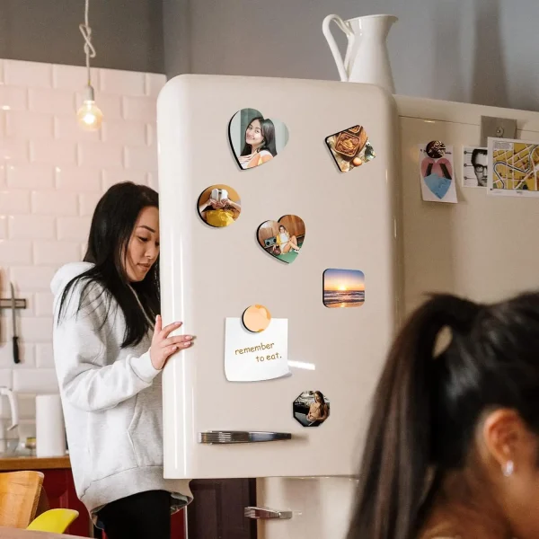 30Pcs/Lot Sublimation Blank Refrigerator Magnet Rectangular Fridge Magnet For Kitchen Microwave Oven Decor