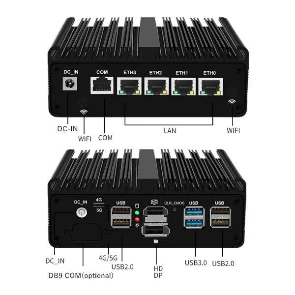 Firewall Appliance Upgraded Version Intel N150 J5005 N6210 Fanless Mini PC 4xi226-V 2.5G Solid Mini Computer pfSense OPNsense