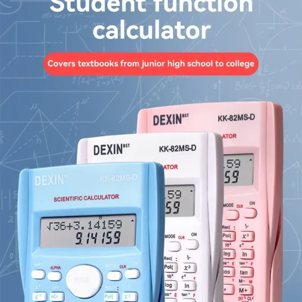 Portable Dual Row Screen Multi-Functional Scientific Function Calculator Essential Stationery for School And Office Supplies