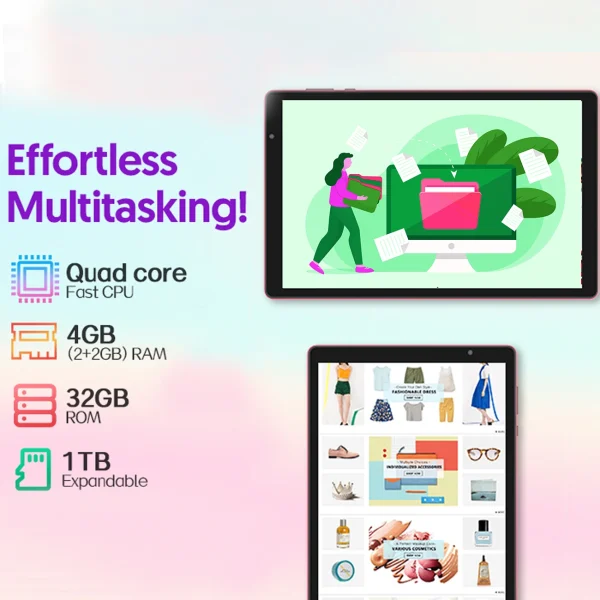 Second image of 10-inch Android tablet, quad-core processor, 4(2+2) GB RAM, 32GB ROM, Bluetooth, WiFi, 6000mAh battery