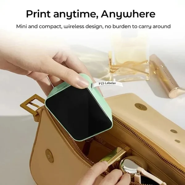 Second image of MarkLife P15 Mini Portable Thermal Printer Wireless Bluetooth-compatible Label Tag for Home Office Labeling Sticker Machine