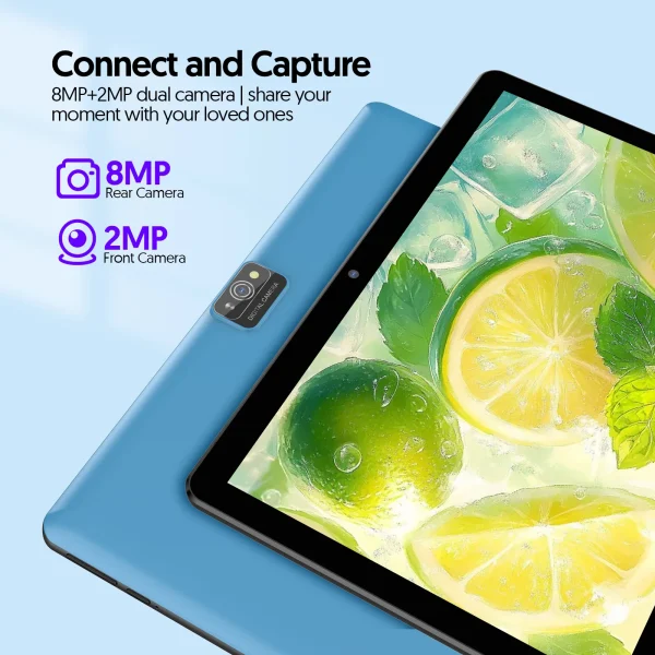 Second image of 10-inch tablet, quad-core processor, 7GB (3g+4g memory expansion) RAM+64GB ROM, dual camera, WiFi, Bluetooth, dual speakers, 600