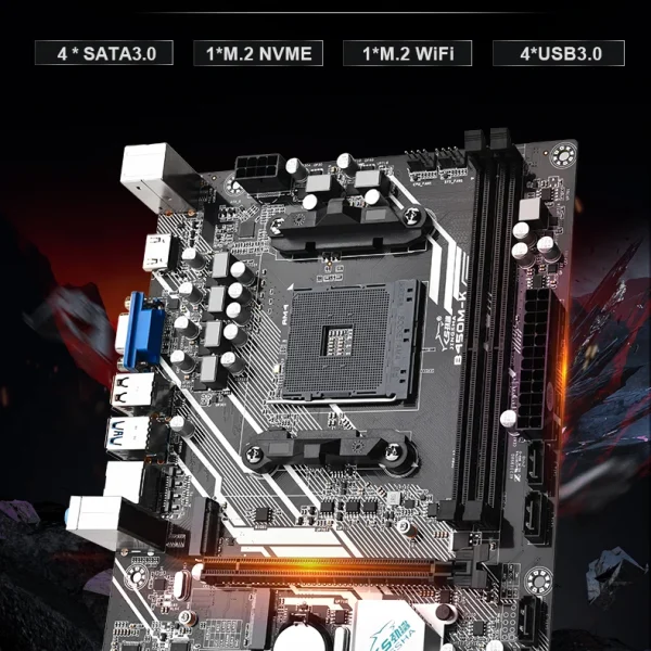 JINGSHA AMD AM4 motherboard B450M Mainboard diy gaming computer b450 motherboard AM4 games PC