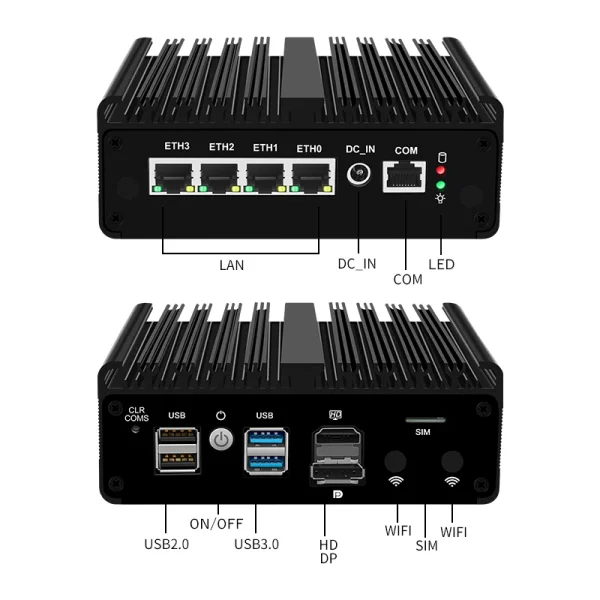Second image of Firewall Appliance Upgraded Version Intel N150 J5005 N6210 Fanless Mini PC 4xi226-V 2.5G Solid Mini Computer pfSense OPNsense