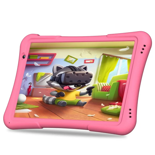 Second image of PRITOM 10 inch kids tablet Android 12, 4GB(2+2)+32GB, Quad Core, 6000 mAh, WiFi 6, Dual Camera, Bluetooth, Toddler Tablet