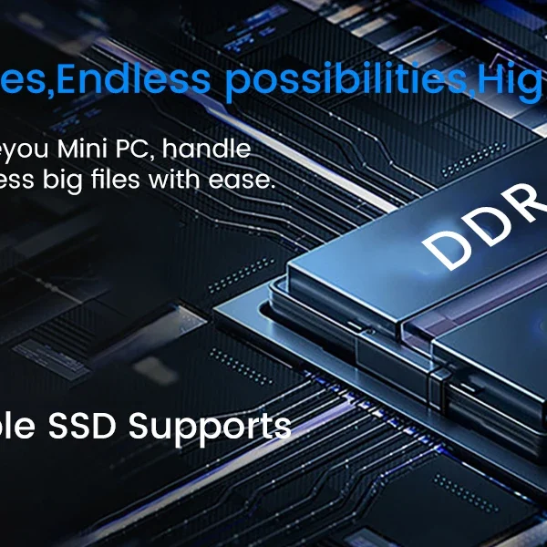 Second image of Mini PC, Intel 12th Gen Alder Lake- N100(up to 3.4GHz), 16GB DDR4 RAM 512GB M.2 SSD, Desktop Computer Support 4K Dual Display