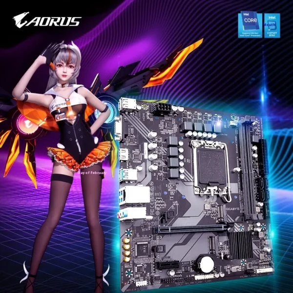 GIGABYTE B760M H DDR4 Motherboard Intel B760 Socket LGA1700 DDR4 64GB M.2 SATA III USB3.2 B760 Mainboard Diy Gaming Computer